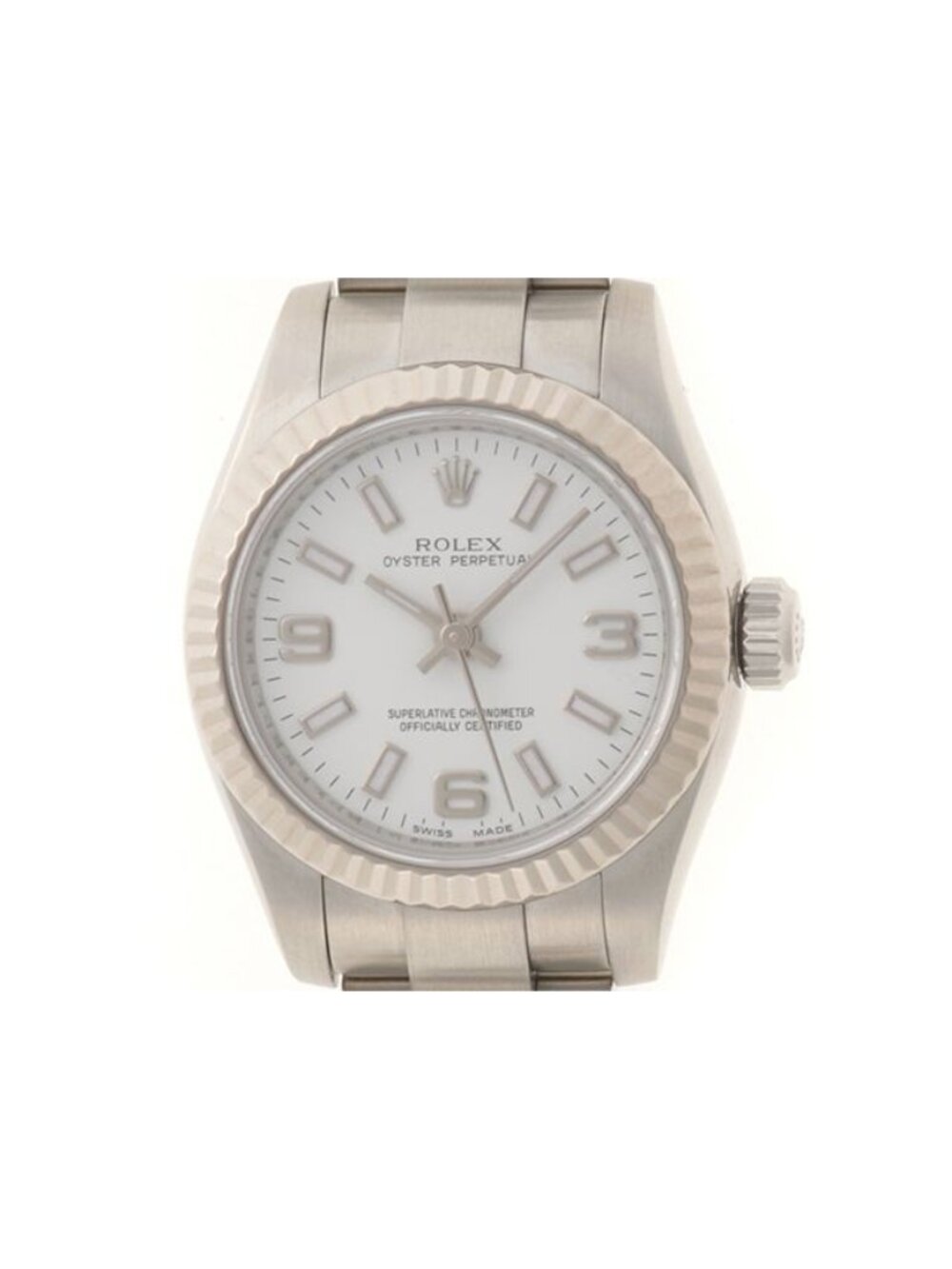Rolex Oyster Perpetual 26 Watch Stainless Steel White Automatic M Number